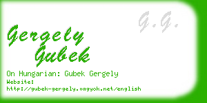 gergely gubek business card